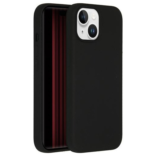 Accezz Liquid Silicone Backcover met MagSafe iPhone 15 Telefoonhoesje Zwart afbeelding