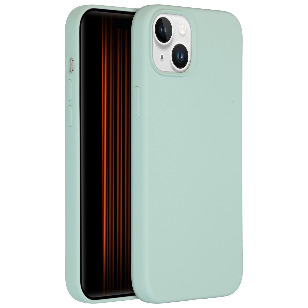 Accezz Liquid Silicone Backcover met MagSafe iPhone 15 Plus Telefoonhoesje Blauw afbeelding