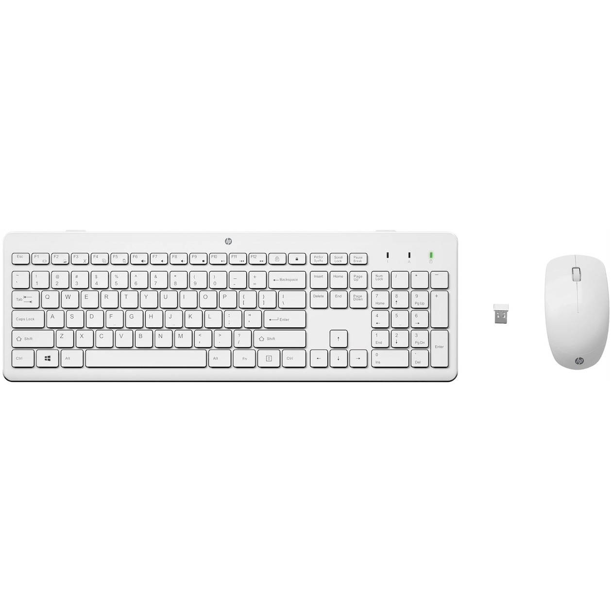 HP 230 WL Mouse+KB Combo WHT EURO Toetsenbord Wit afbeelding