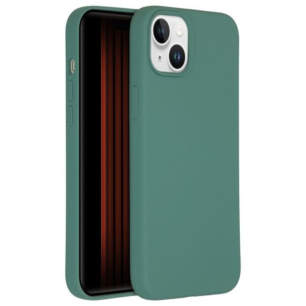 Accezz Liquid Silicone Backcover met MagSafe iPhone 15 Plus Telefoonhoesje Groen afbeelding