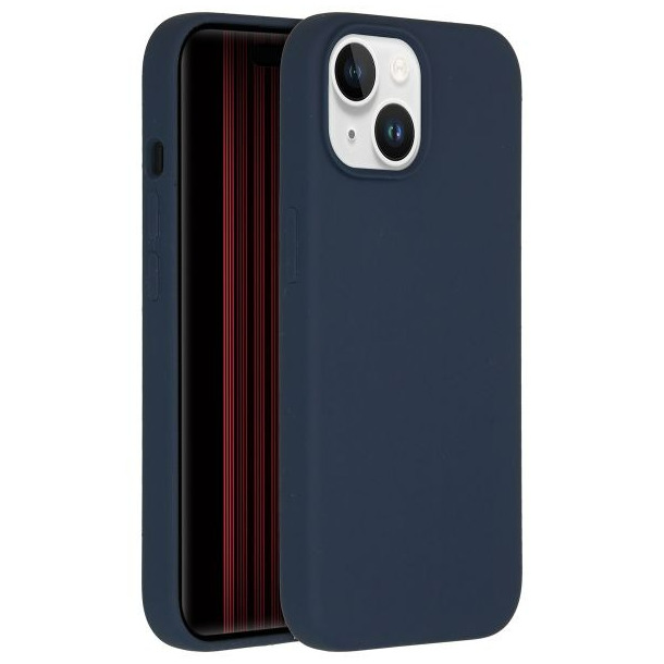 Accezz Liquid Silicone Backcover met MagSafe iPhone 15 Telefoonhoesje Blauw afbeelding