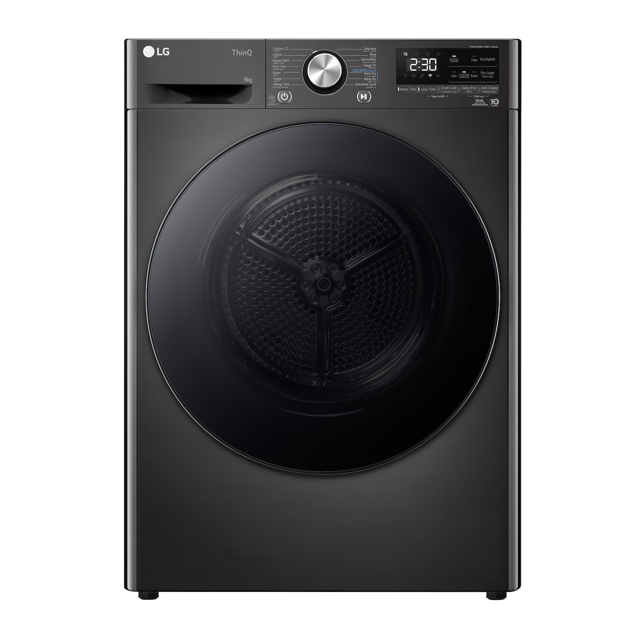 LG RH90V9ZVEN Warmtepompdroger Zwart