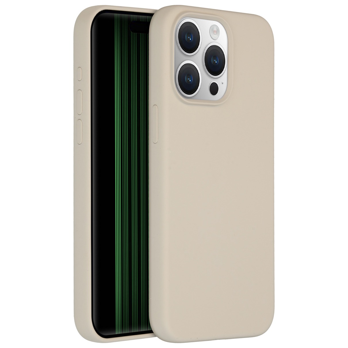 Accezz Liquid Silicone Backcover met MagSafe iPhone 15 Pro Max Telefoonhoesje Grijs afbeelding