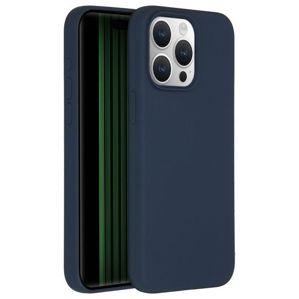 Accezz Liquid Silicone Backcover met MagSafe iPhone 15 Pro Max Telefoonhoesje Blauw afbeelding