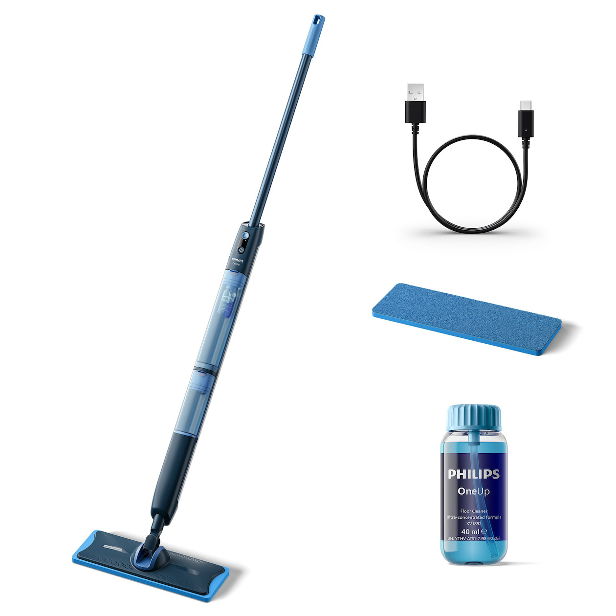 Philips OneUp Series 5000 (XV5113/01) Vloerreiniger Blauw