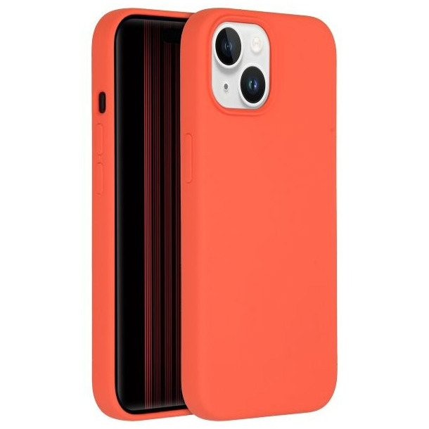 Accezz Liquid Silicone Backcover met MagSafe iPhone 15 Telefoonhoesje Oranje afbeelding