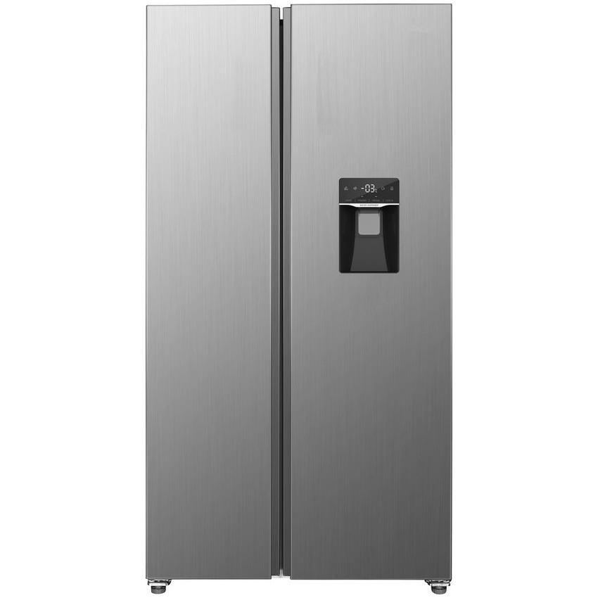 Exquisit SBS146-WS-040ES Amerikaanse koelkast Zilver afbeelding