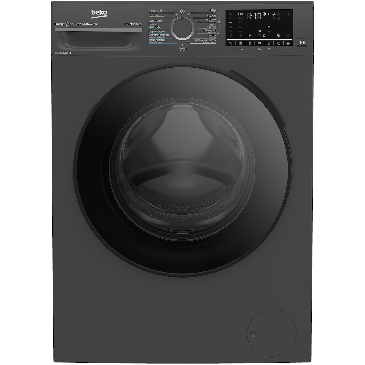Beko BM5DFT4841A Was-droogcombinatie Zwart