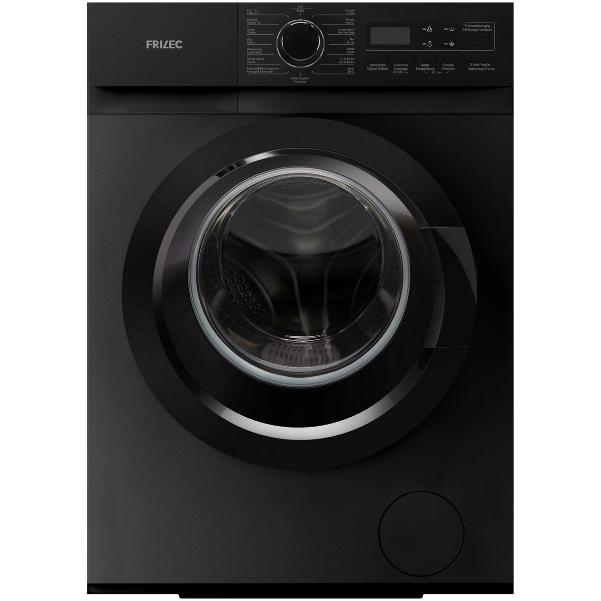 Frilec KOBLENZ8214WA-030B - Wasmachine - A label - 5 Jaar garantie - 8 Kilo - Stoomprogramma - 1400 toeren - Zwart