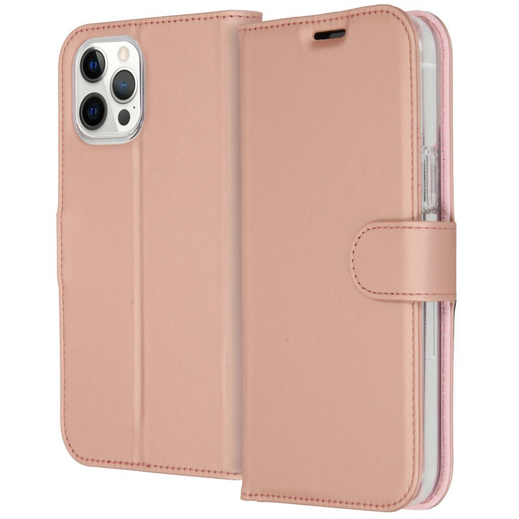 Accezz Wallet Case voor Apple iPhone 12 Pro Max Telefoonhoesje Roze afbeelding