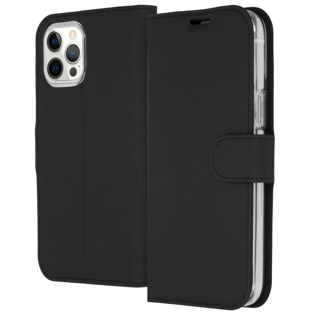Accezz Wallet Case voor Apple iPhone 12 Pro Max Telefoonhoesje Zwart afbeelding
