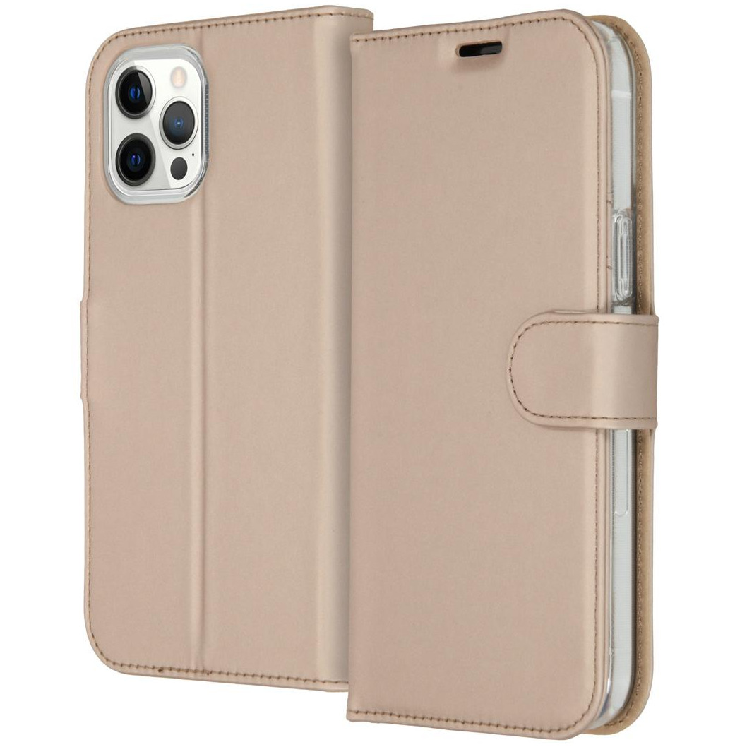 Accezz Wallet Case voor Apple iPhone 12 Pro Max Telefoonhoesje Goud afbeelding