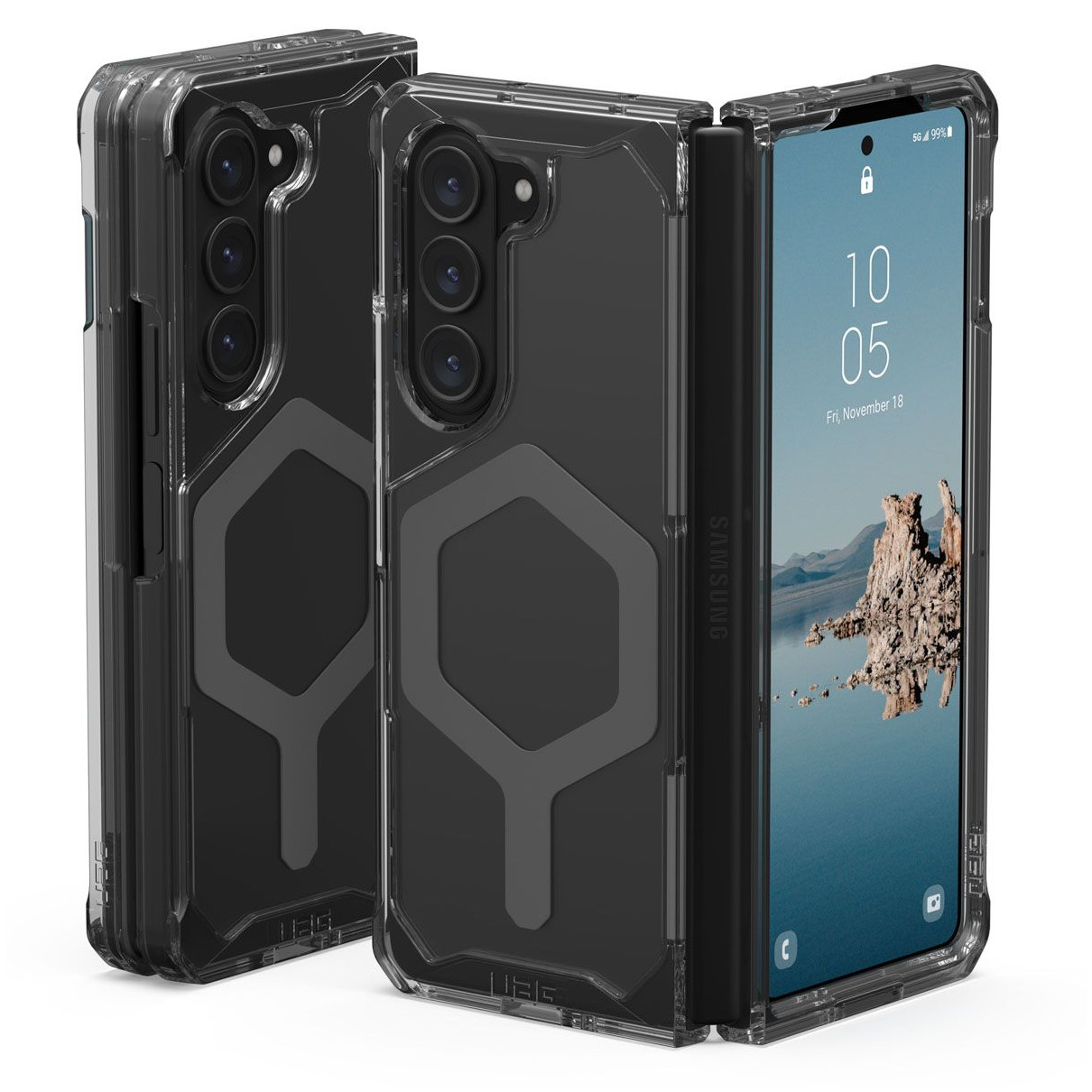UAG Plyo Pro Backcover Samsung Galaxy Z Fold 5 Telefoonhoesje Grijs afbeelding