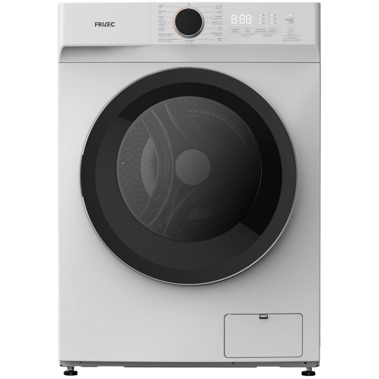 Exquisit KOBLENZ8806WD-030 Was-droogcombinatie Wit