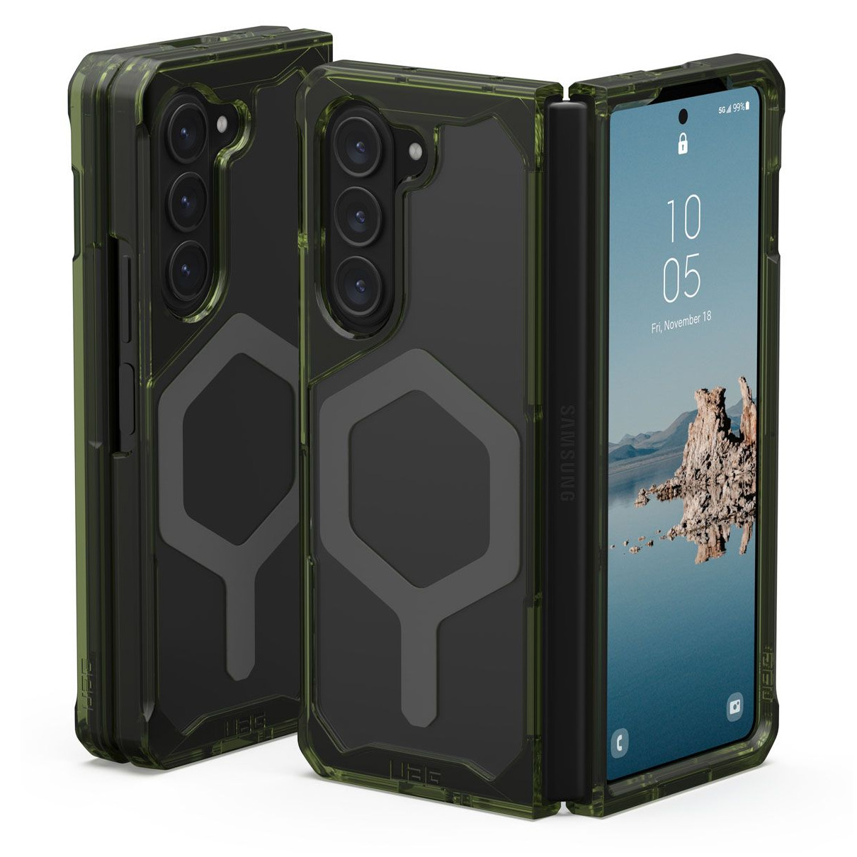 UAG Plyo Pro Backcover Samsung Galaxy Z Fold 5 Telefoonhoesje Groen afbeelding