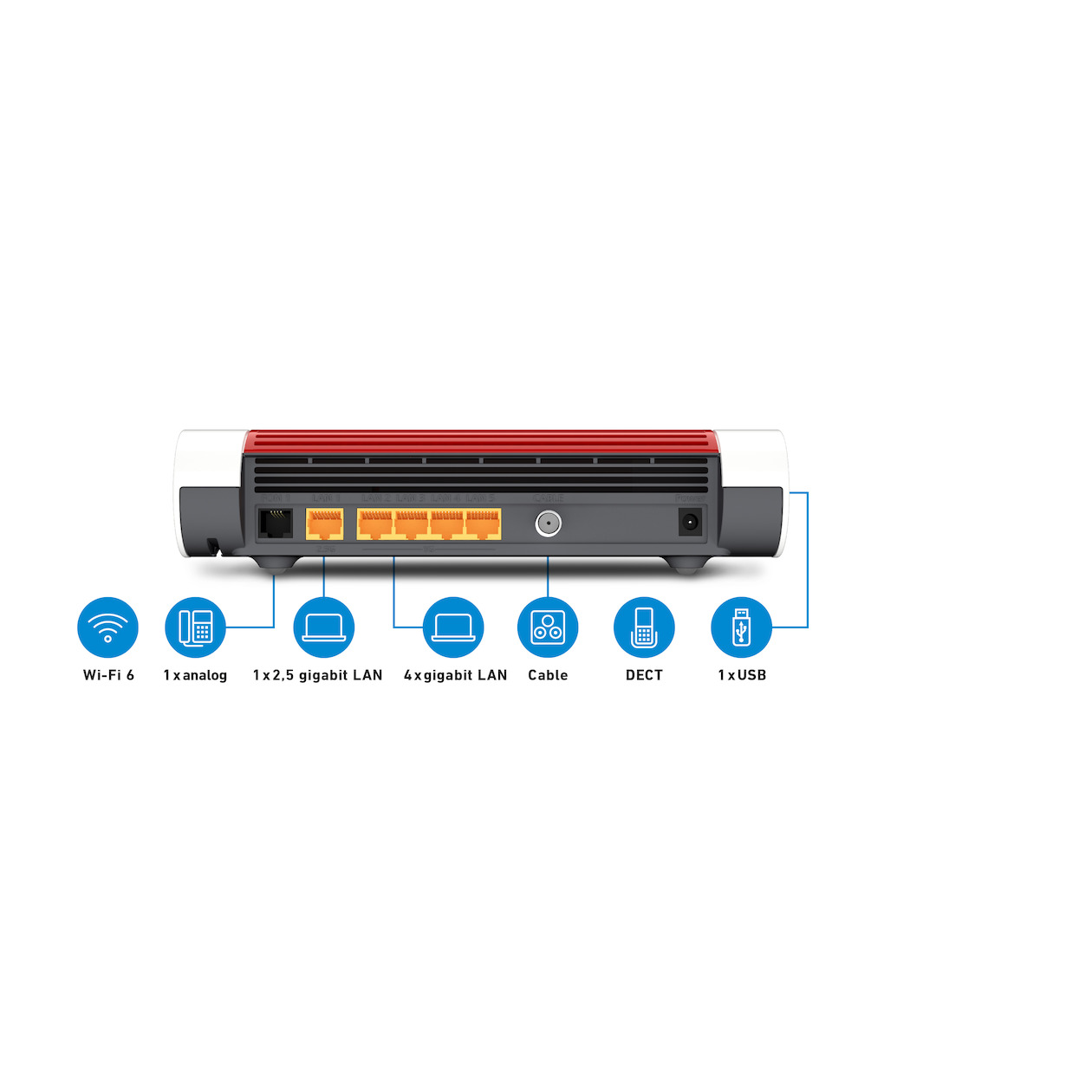 Fritz! Box 6660 Kabel Mesh router Zwart, foto 3