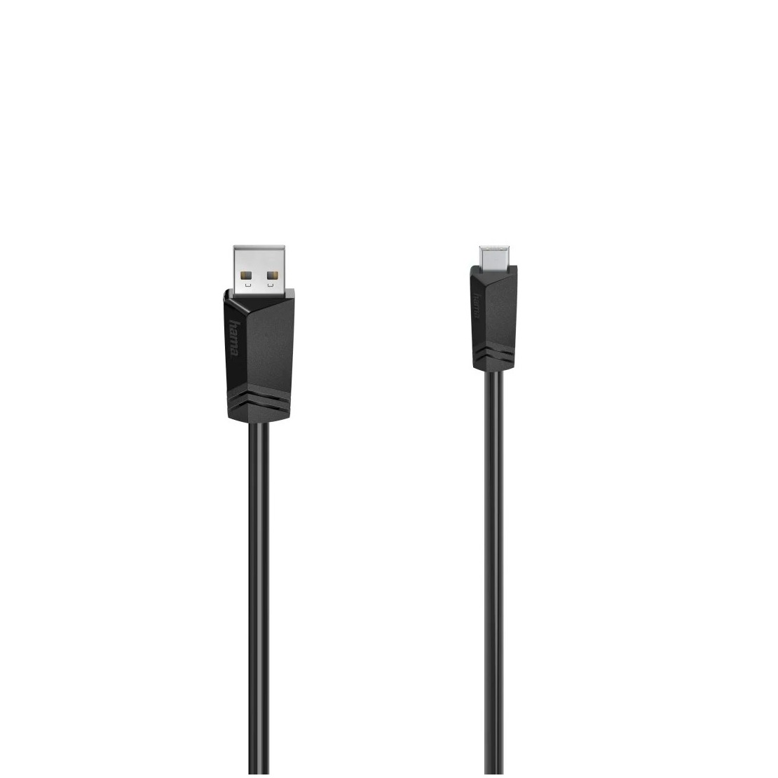 Hama Mini-USB-kabel, USB 2.0, 480 Mbit/s, 0,75 m Kabel Zwart afbeelding