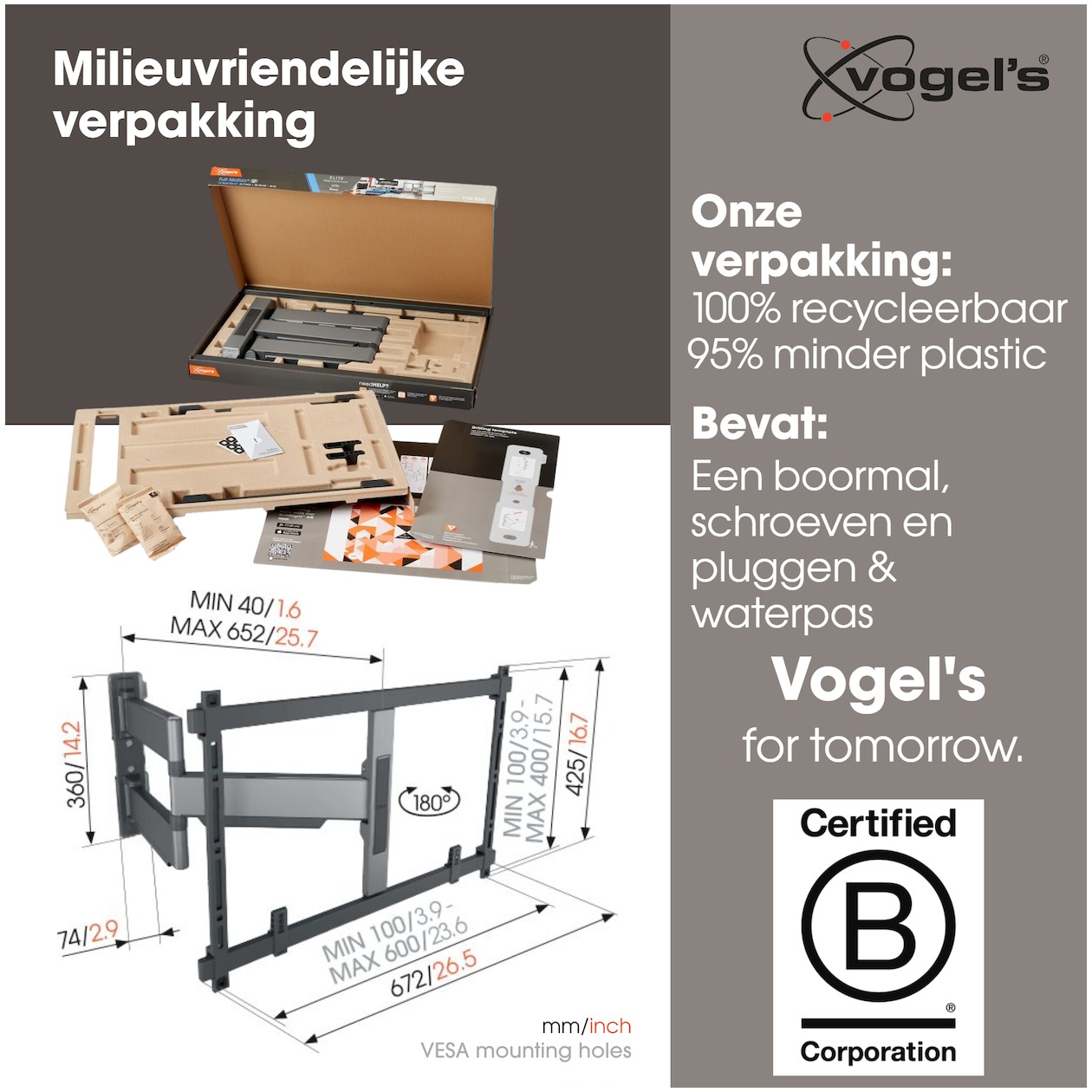 Vogels Vogel'S TVM 5645 TV beugel Zwart, foto 2