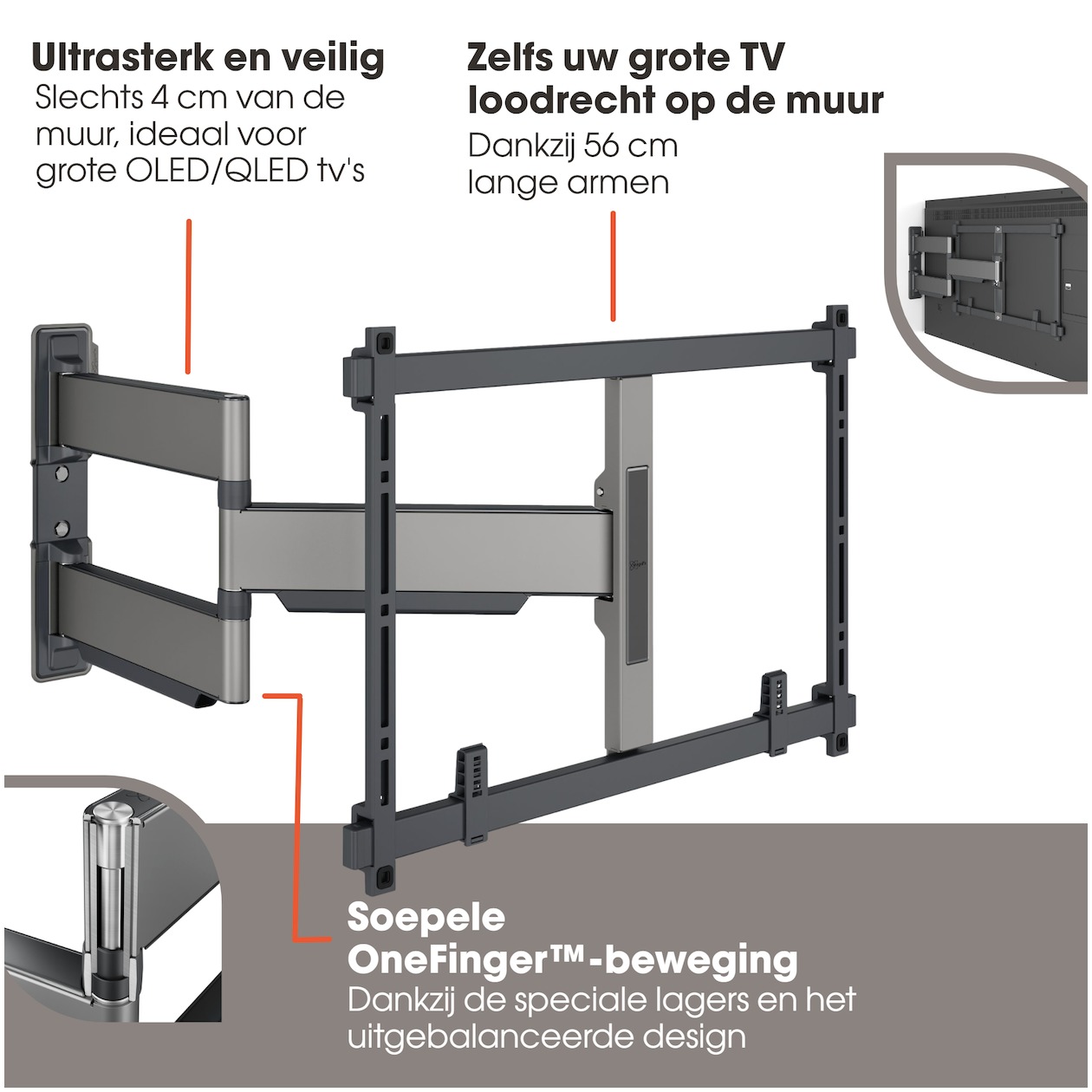 Vogels Vogel'S TVM 5645 TV beugel Zwart, foto 3