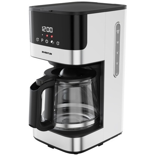 Inventum KZ812D - Koffiezetapparaat - 15 liter - 12 kopjes - Filter 1x4 - Glazen kan - Display met timer - Filterkoffie - RVS/Zwart
