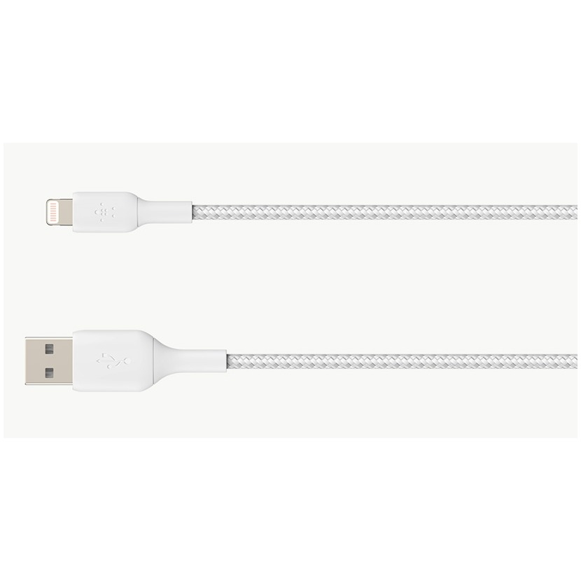 Belkin BOOST Braided A-LTG 3M Oplader Wit afbeelding