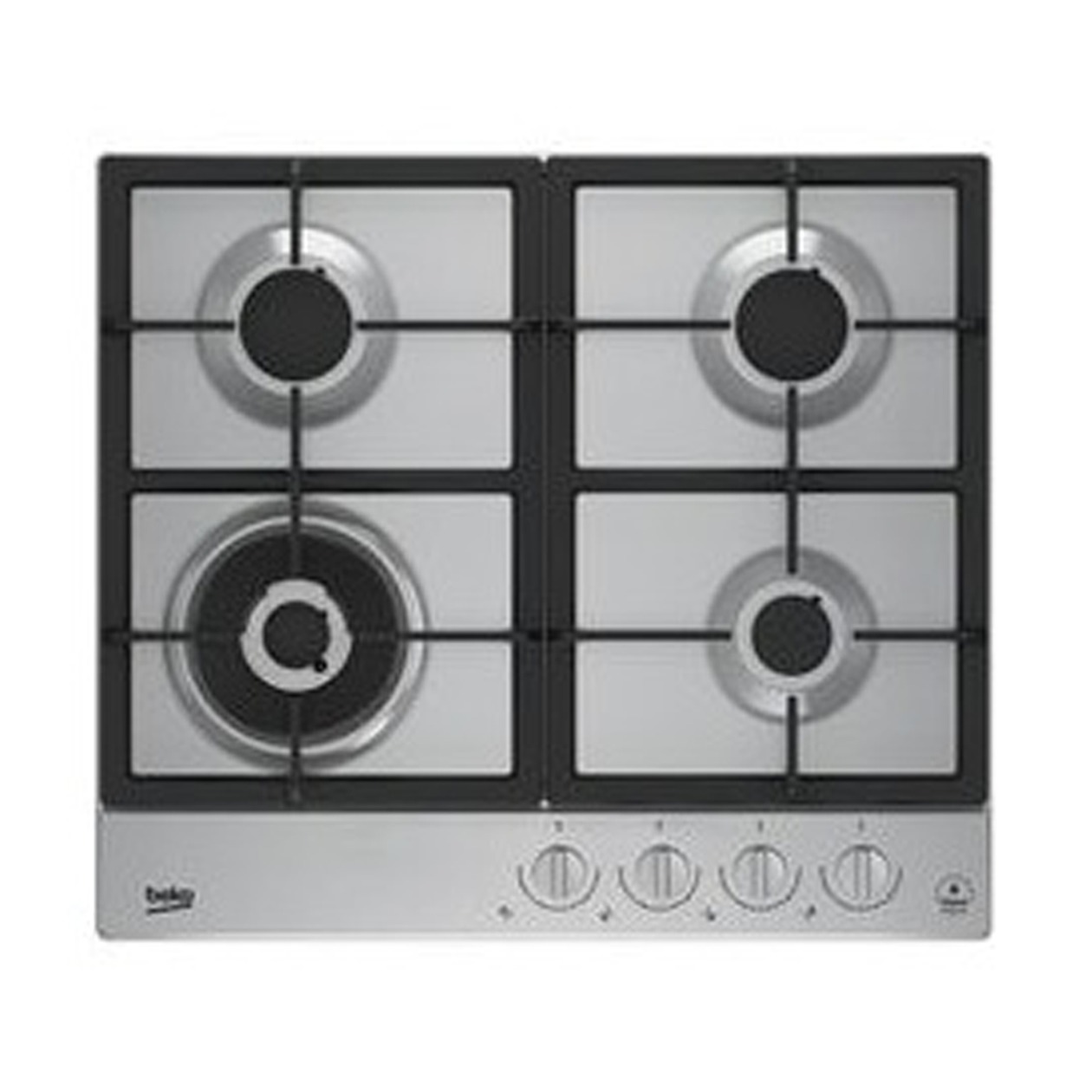 Beko HIAW64325SXNL Gas kookplaat Grijs afbeelding