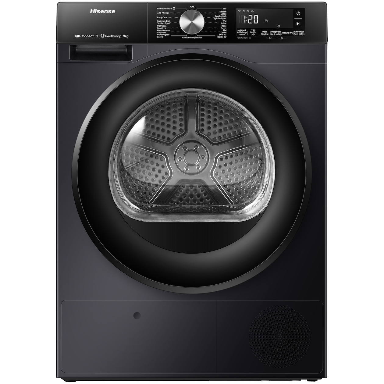 Hisense DH3S902BBCC Warmtepompdroger Zwart