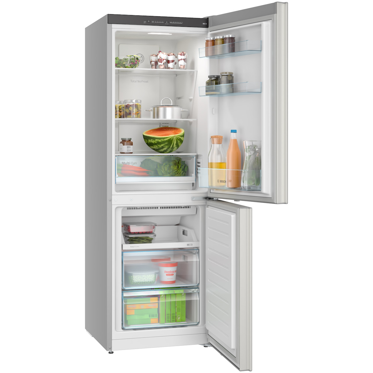 Bosch KGN33NSDB Koel-vriescombinatie Zilver afbeelding