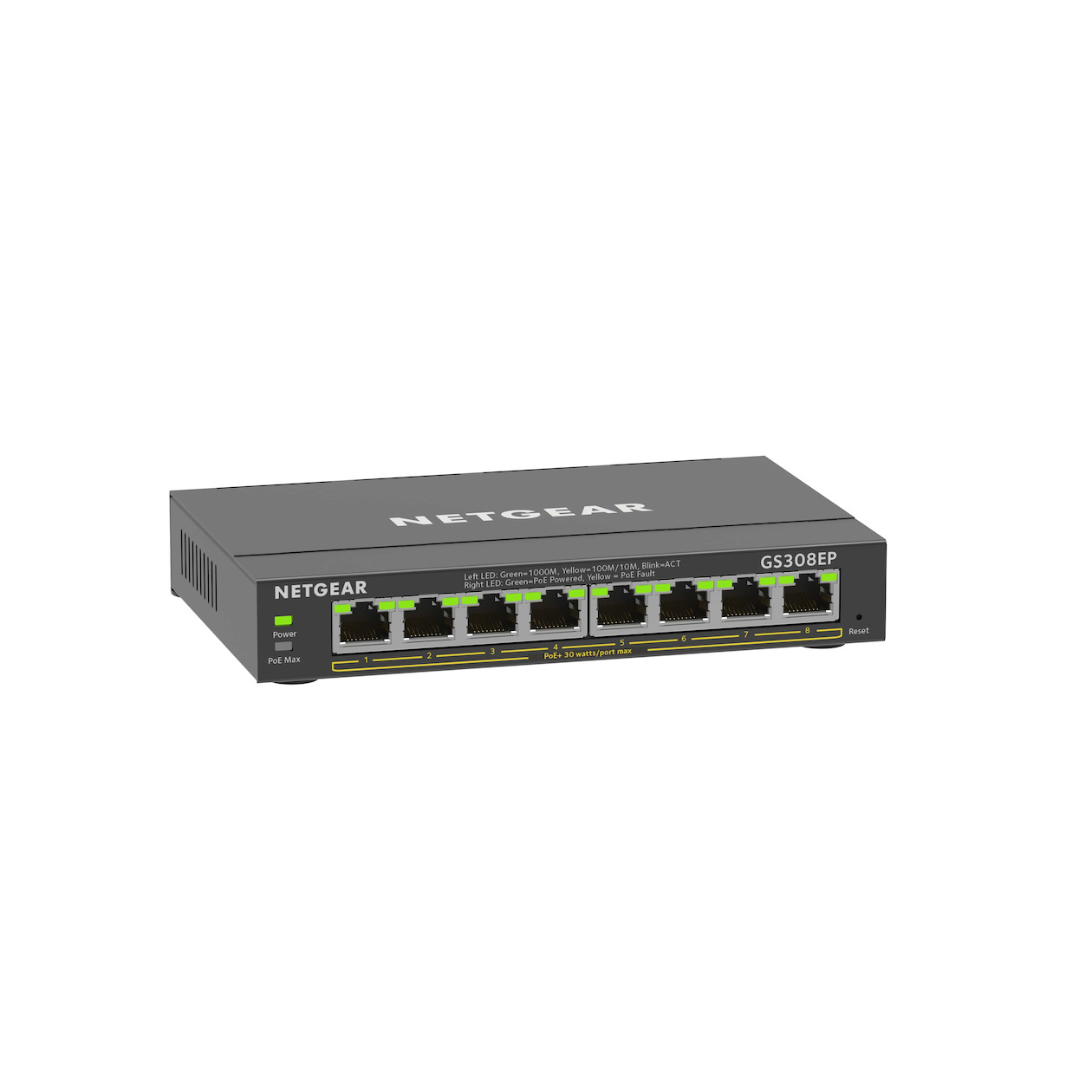 Netgear GS308EP-100PES Switch Zwart, foto 2