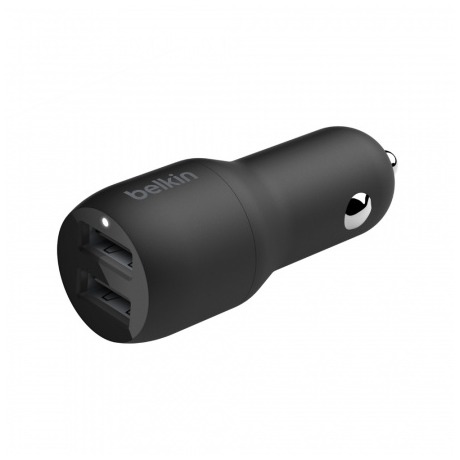 Belkin Dual USB-A Car Charger, 12W X2 Oplader Zwart afbeelding