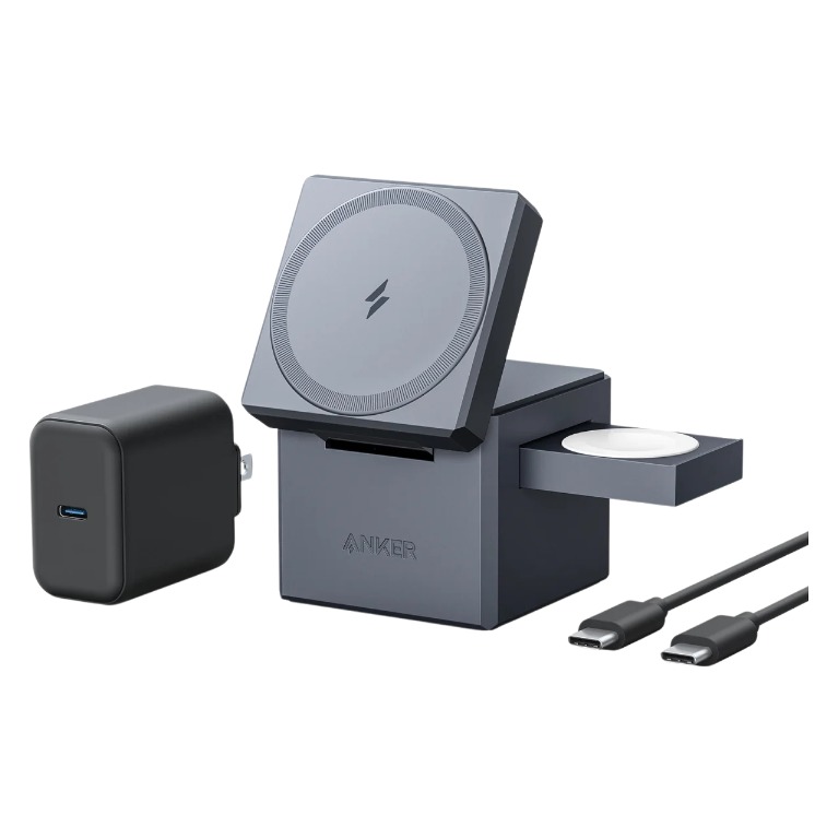 Anker 3-in-1 Cube with MageSafe 2B2 Oplader Zwart afbeelding