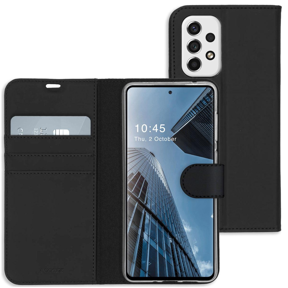 Accezz Wallet Case voor Samsung Galaxy A53 Telefoonhoesje Zwart afbeelding