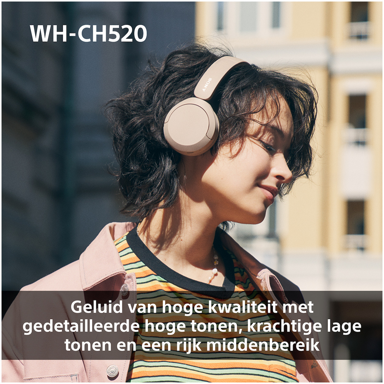 Sony WH-CH520 Over-ear hoofdtelefoon Roze, foto 3