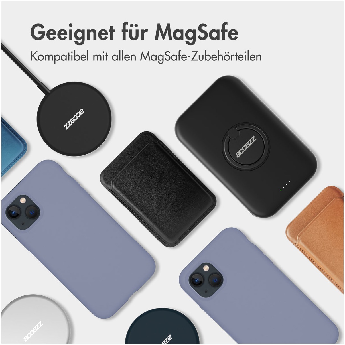 Accezz Liquid Silicone Backcover met MagSafe voor Samsung Galaxy S25 Telefoonhoesje Grijs afbeelding