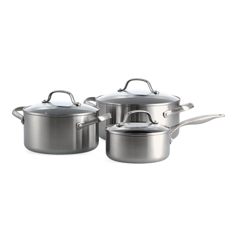 GreenPan Geneva kookset 3delig Pan Zilver afbeelding
