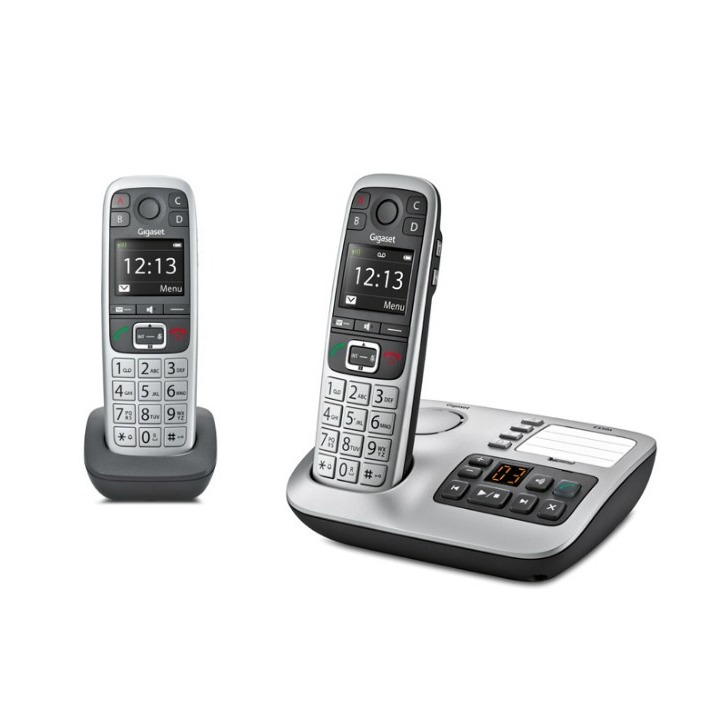 Gigaset E560A Duo Big Button Huistelefoon Zilver afbeelding