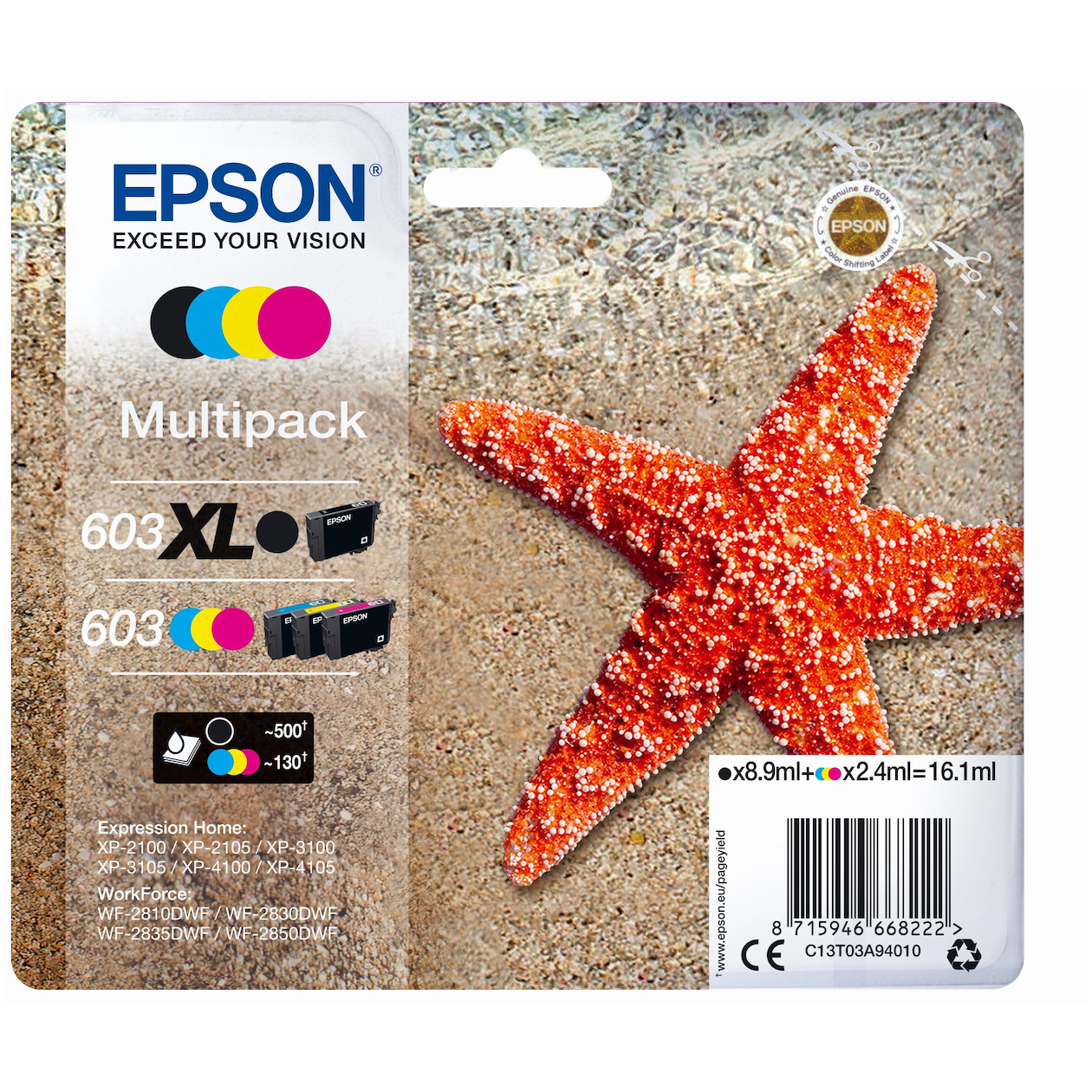 Epson 603XL Cartridges Combo Pack Inkt afbeelding