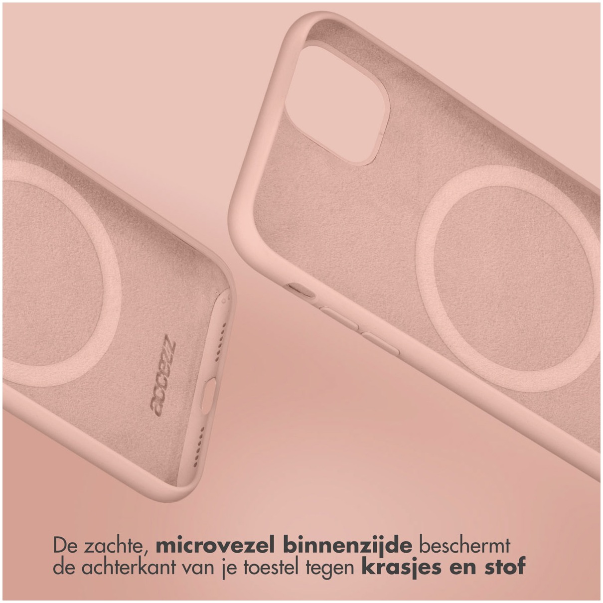 Accezz Liquid Silicone Backcover met MagSafe voor Samsung Galaxy S25 Telefoonhoesje Roze afbeelding
