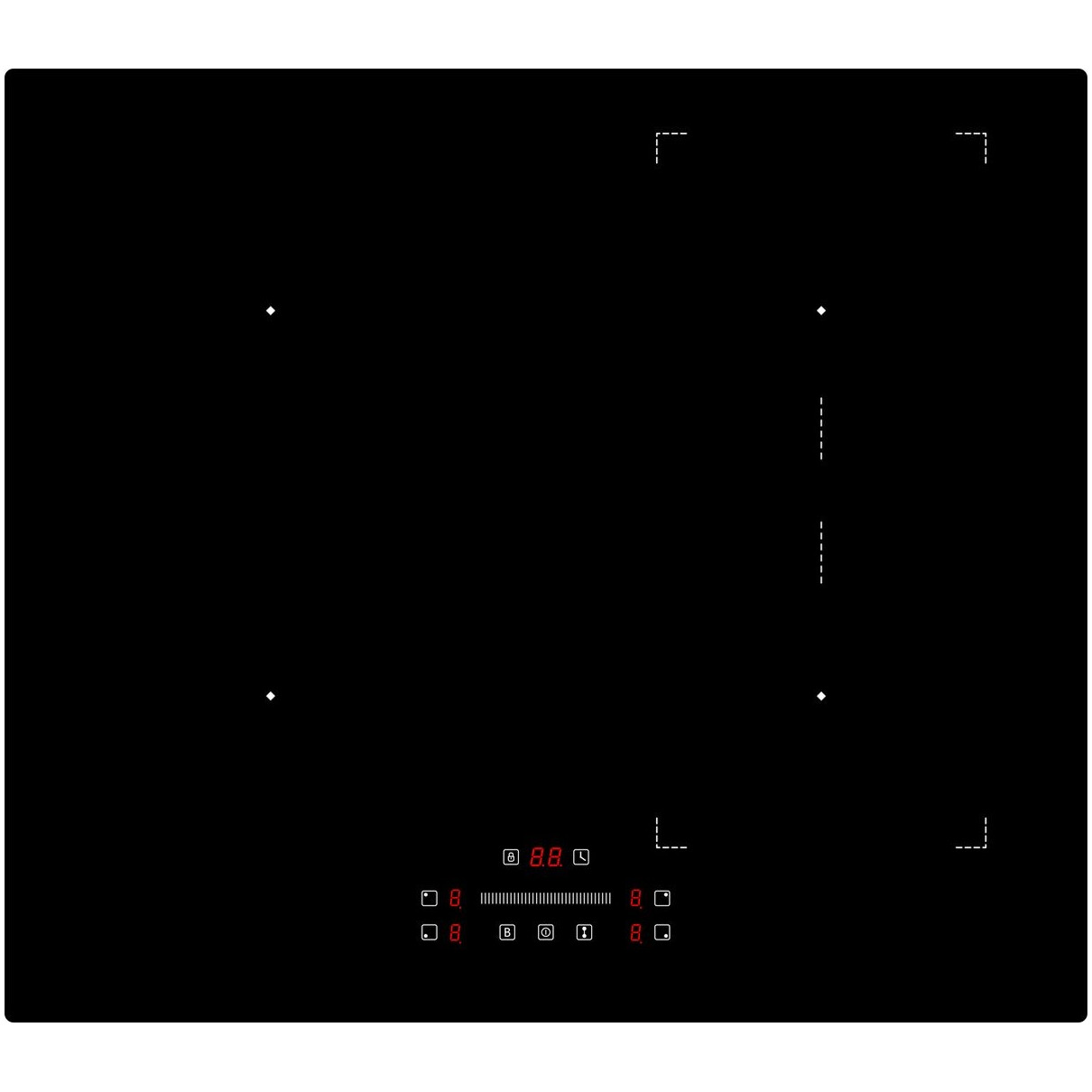 Exquisit EKI624-30 Inductie kookplaat Zwart afbeelding