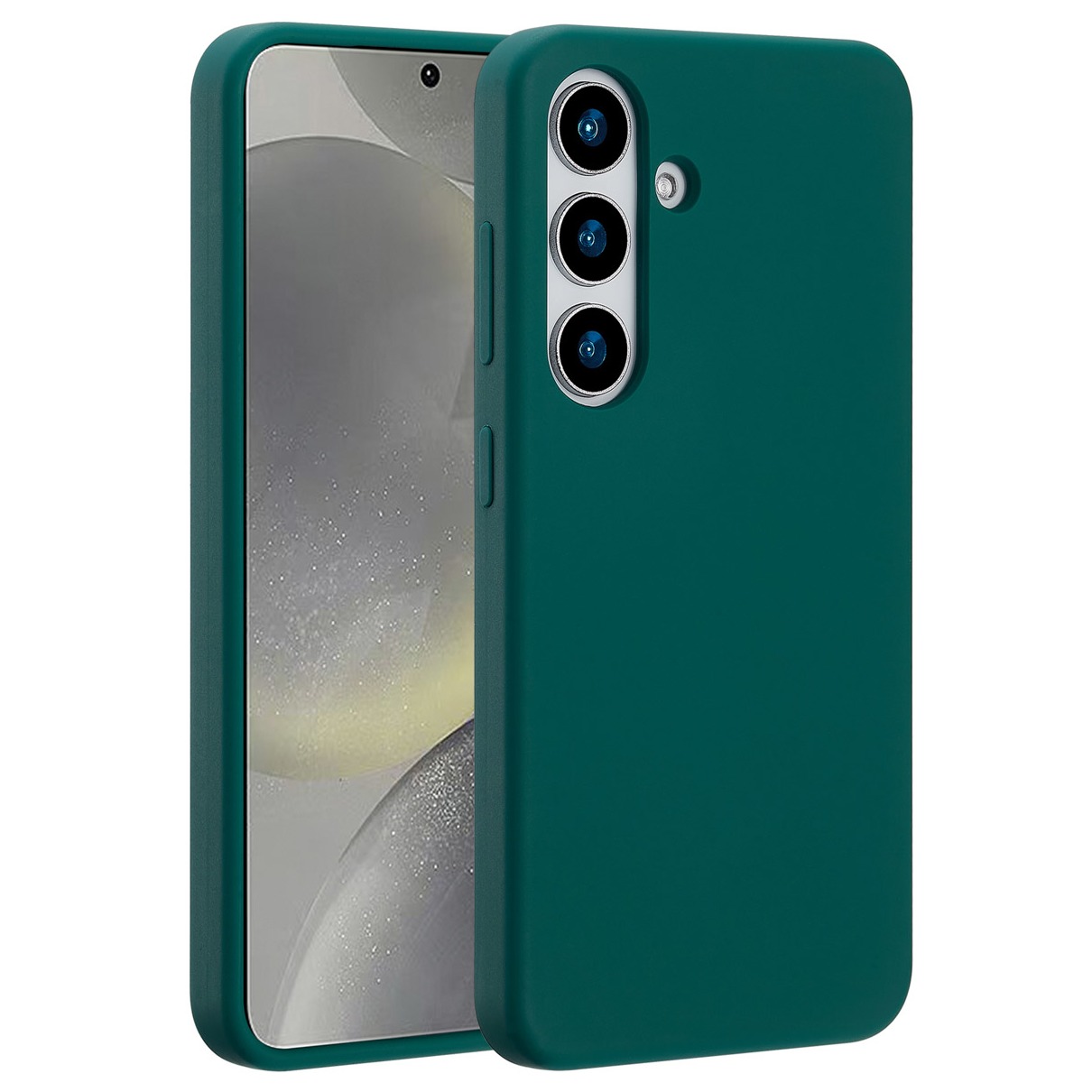 Accezz Liquid Silicone Backcover met MagSafe voor Samsung Galaxy S25 Telefoonhoesje Groen afbeelding