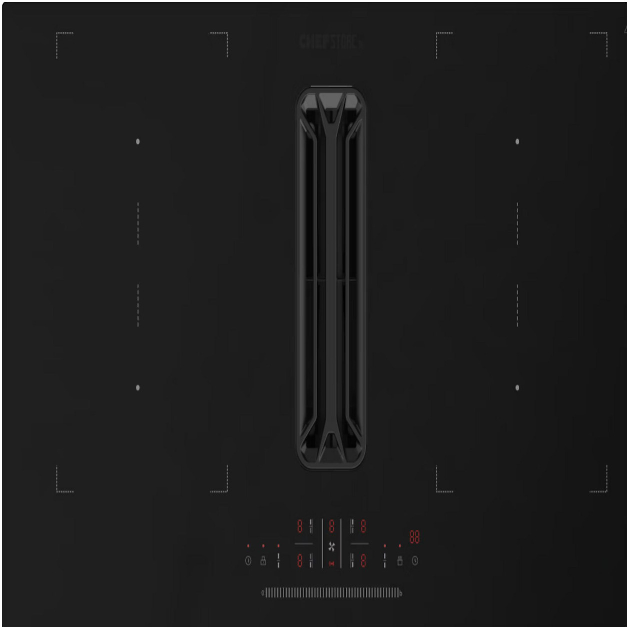 Frilec KOLN8083-030 Inductie kookplaat met afzuiging Zwart
