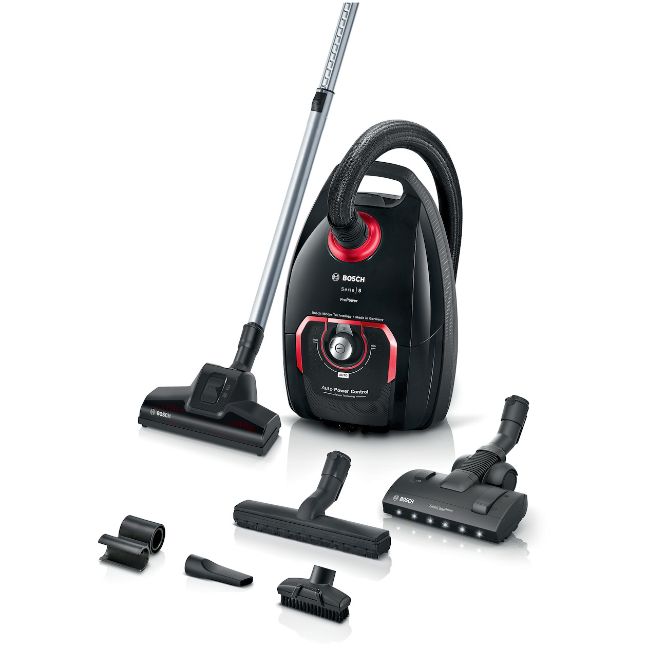 Bosch BGL8POW0L Stofzuiger met zak Zwart