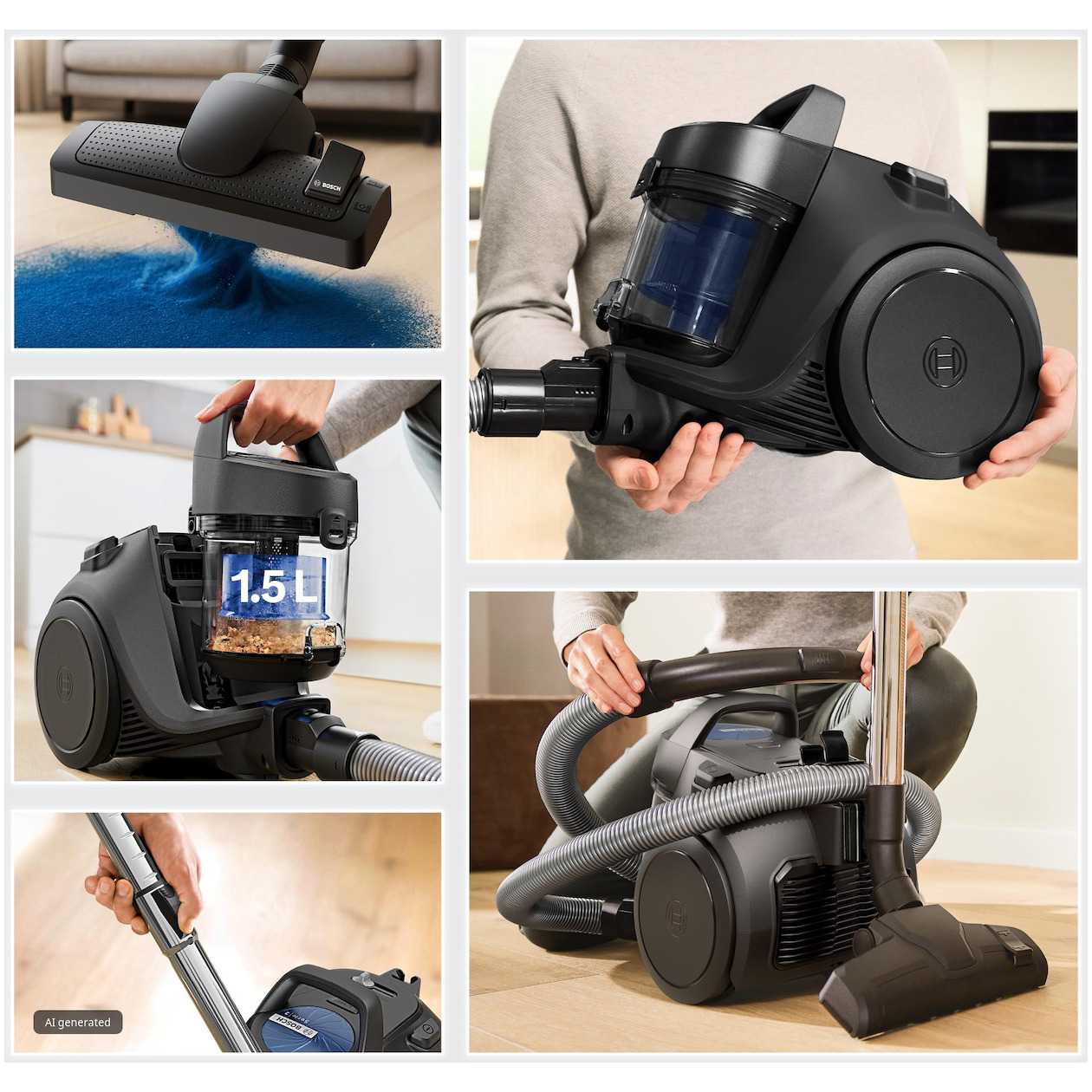 Bosch BGS05BA2HT Stofzuiger zonder zak Zwart