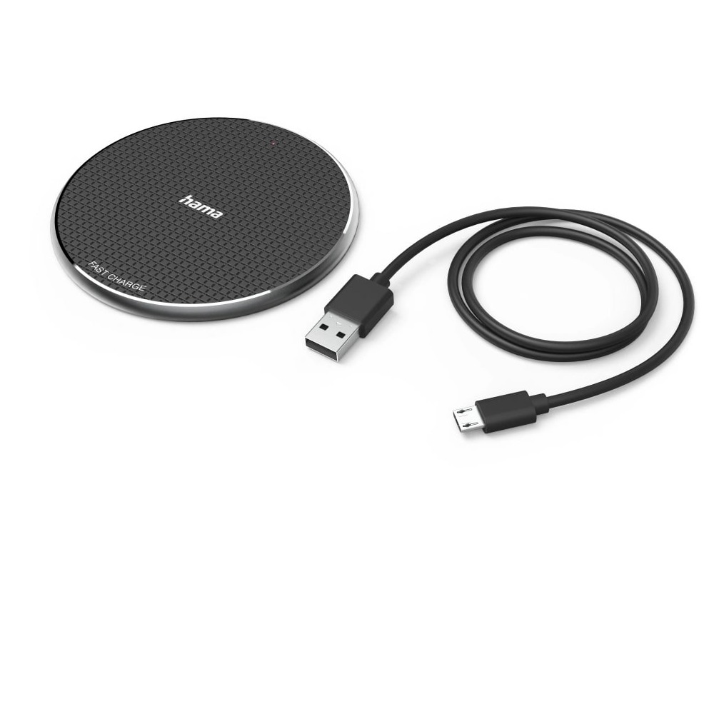 Hama Draadloze oplader QI-FC10, 10W Oplader Zwart afbeelding