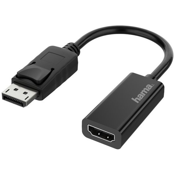 Hama Adapter Displayport naar HDMI Ultra-HD 4K Optische kabel Zwart afbeelding
