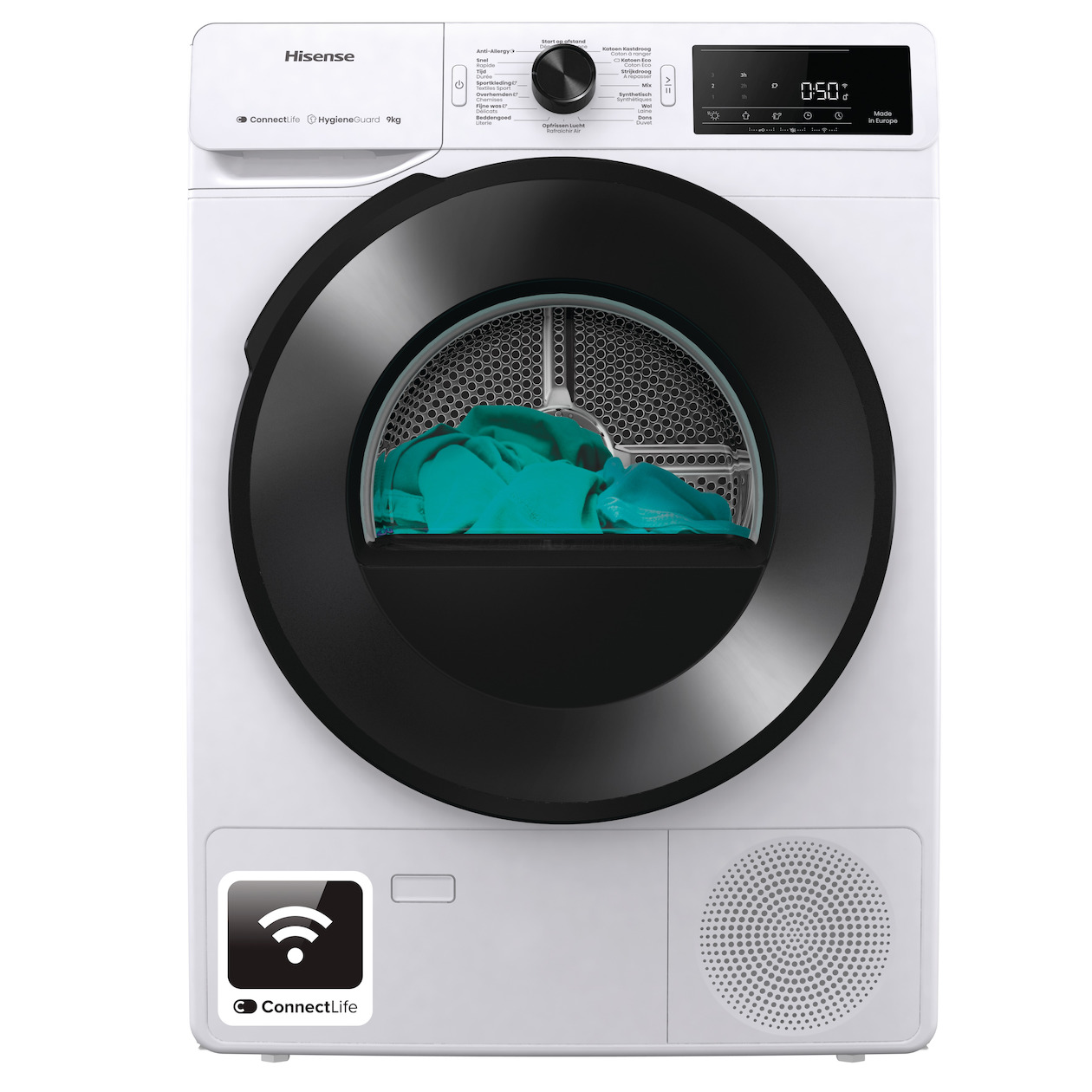 Hisense DH3V903UW/BLX Warmtepompdroger Wit afbeelding