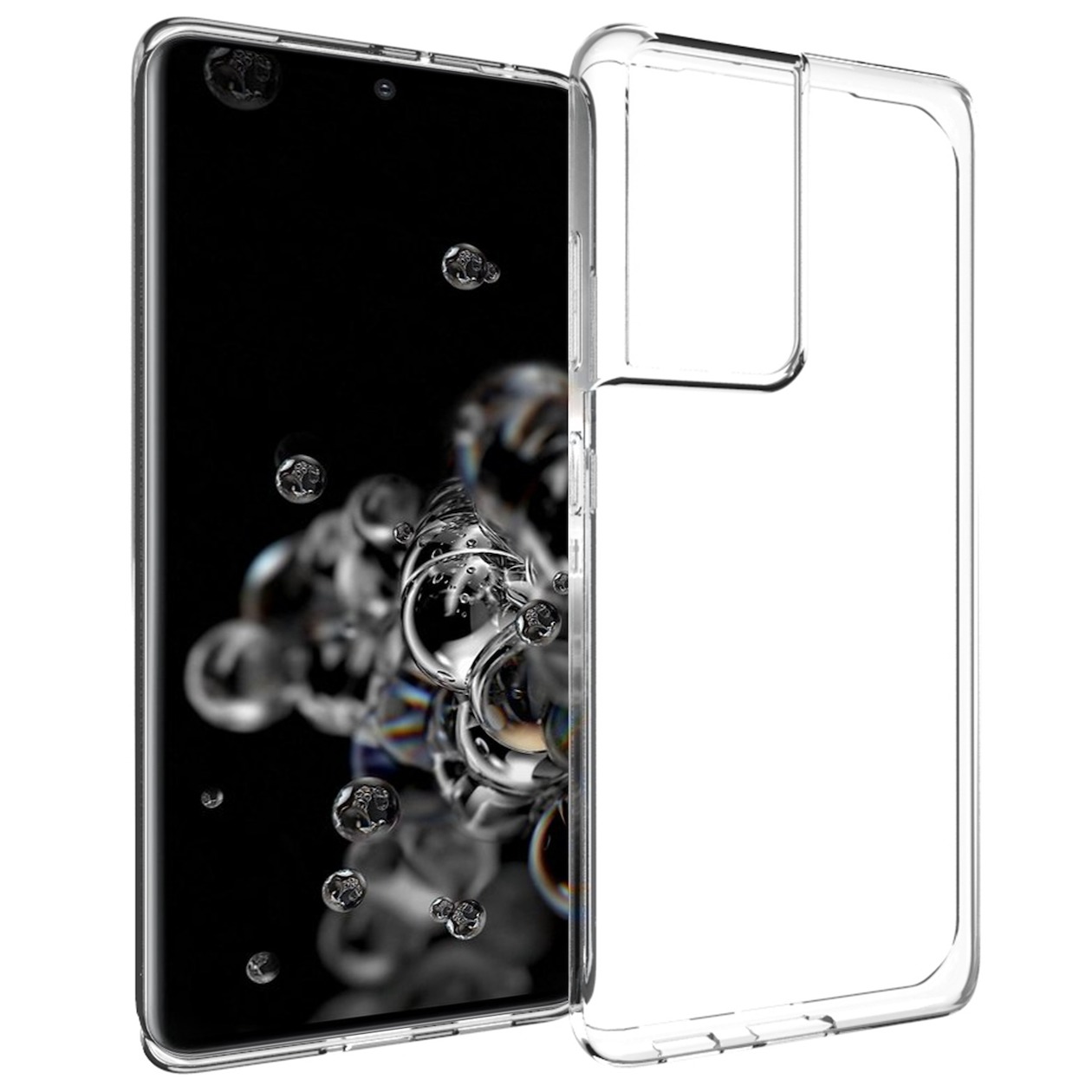 Accezz Clear Backcover Samsung Galaxy S21 Ultra Telefoonhoesje Transparant afbeelding