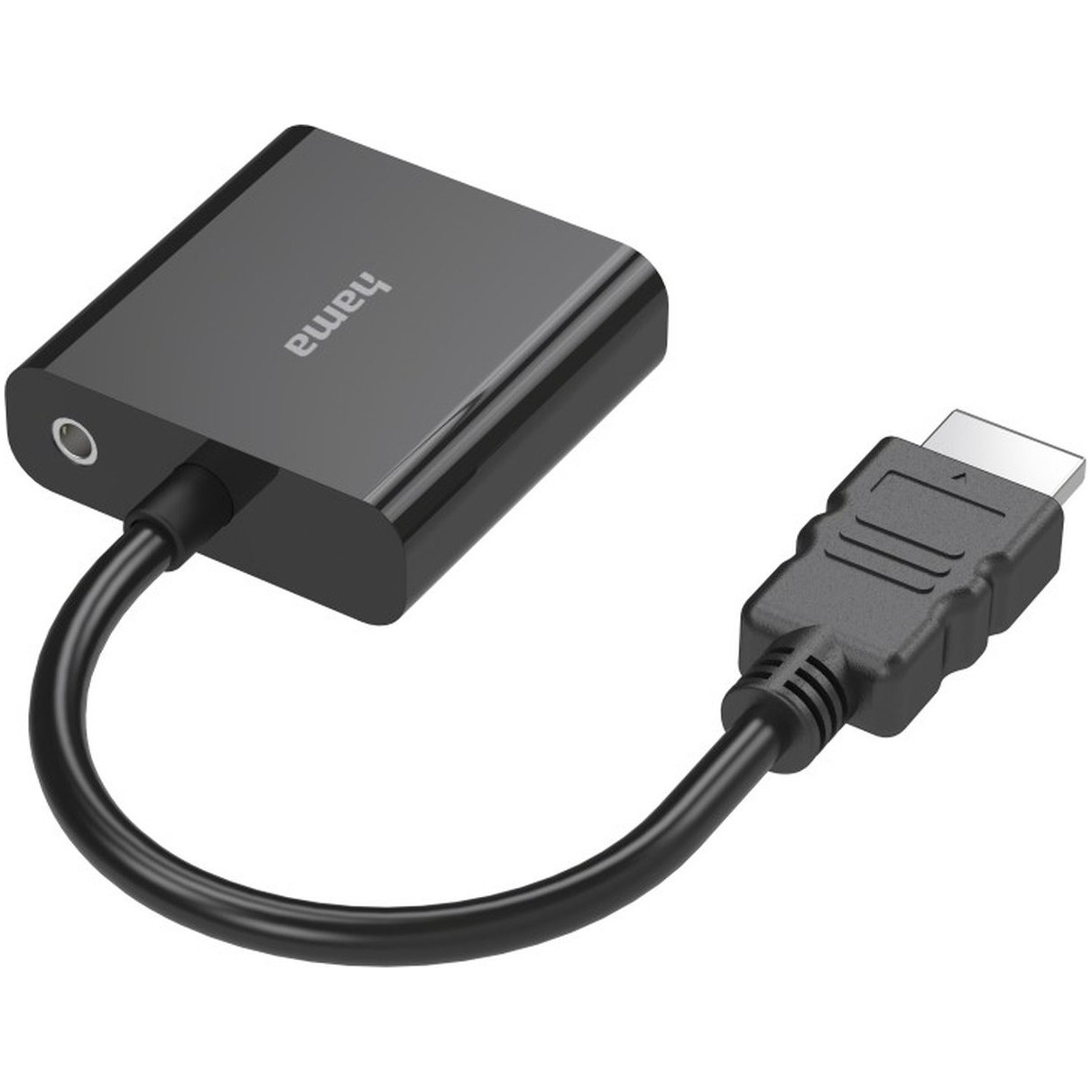 Hama Adapter HDMI - VGA met 3.5mm jack stereo Optische kabel Zwart afbeelding
