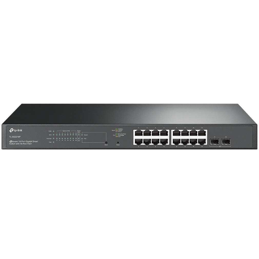 TP-Link JetStream TL-SG2218P V1.60 Switch Zwart afbeelding