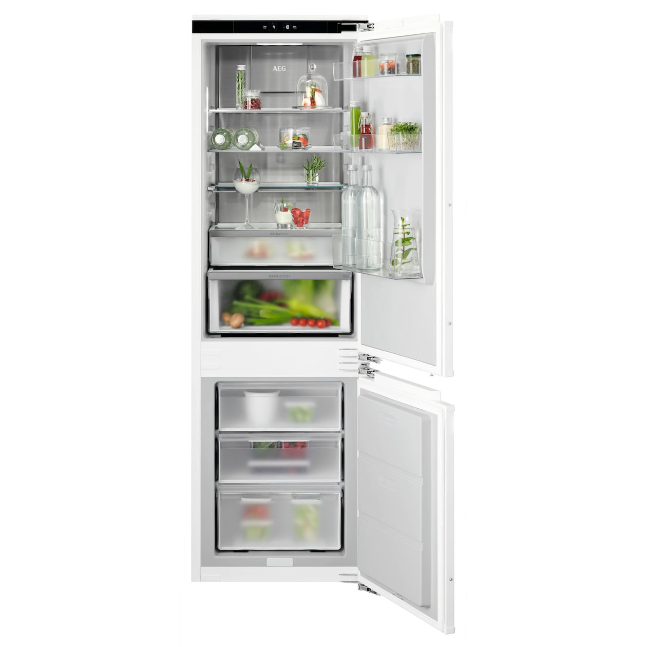 AEG TC8MS181BC Koel-vriescombinatie Wit